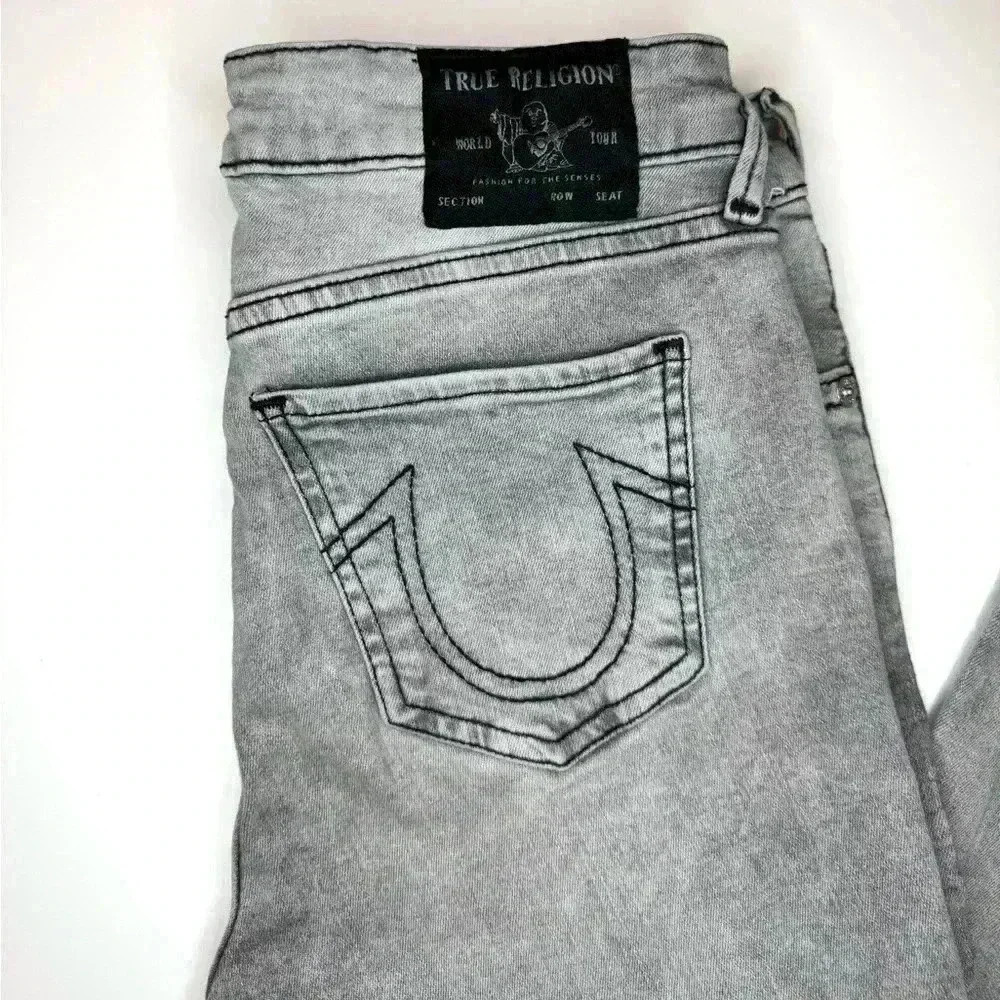 True Religion Womens Halle High Rise Super Skinny Jeans Size 27 - Picture 7 of 8
